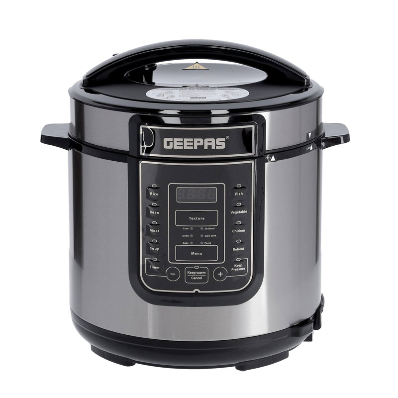 Geepas Electric Pressure 6L Slow Cooker Wayfair.co.uk
